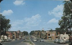 Canandaigua Business Section from South Postcard