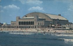 Convention Hall, Atlantic City, NJ - Beach Scene Postcard