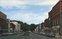 Shopping District, US 6 & Routes 287 660, Wellsboro PA Postcard