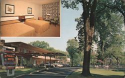 Penn-Wells Motel, Wellsboro, PA - Room & Exterior Postcard
