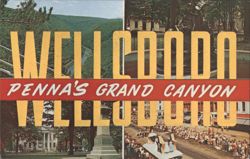 WELLSBORO PENNA'S GRAND CANYON Laurel Festival Parade Postcard