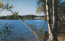 Fish Creek Pond & Highway Bridge, Adirondacks, NY Postcard