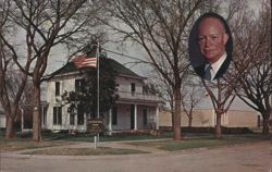 Eisenhower Home & Museum, Abilene, KS with Dwight D. Eisenhower Postcard