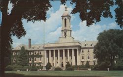 Penn State University OLD Main, Clock Tower Building Postcard