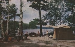 Fish Creek Camp Site, Fish Creek, NY Postcard