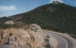 Winding Whiteface Mt. Memorial Highway & Castle Summit Postcard