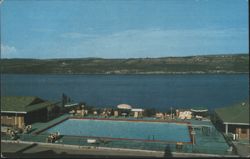 Glen Motor Inn Recreational Resort Overlooking Seneca Lake Postcard