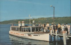 Capt. Bill's Lake Ride Seneca Lake Shoreline Cruise Postcard