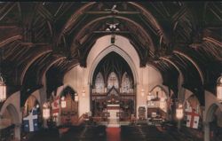 St. George's Anglican Church Interior Montreal Chrome Postcard Postcard