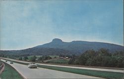 Pilot Mountain, NC - Highway 52 View Postcard