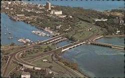 Condado Lagoon & Old San Juan City View, Puerto Rico Postcard