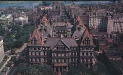Aerial View of Albany Capitol Building Postcard
