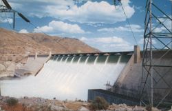 Grand Coulee Dam Spillway Columbia River Hydroelectric Plant Postcard