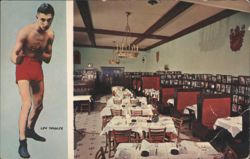 Lew Tendler Boxer & Restaurant Interior, Philadelphia PA Postcard