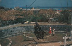 Fort Fincastle, Nassau, Bahamas - Cannon & Women Postcard