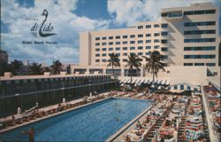 Hotel di Lido, Swimming Pool, Miami Beach, Florida Postcard