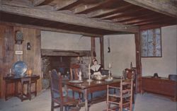 The Witch House Kitchen & Fireplace, Salem, MA Postcard
