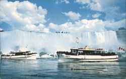 Maid of the Mist Boats at Niagara Falls, American Falls Postcard