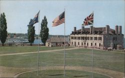Historic Flags, Old Fort Niagara, Youngstown, NY Postcard