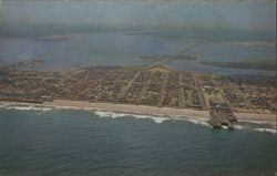 Aerial View of Seaside Heights and Pelican Island Postcard