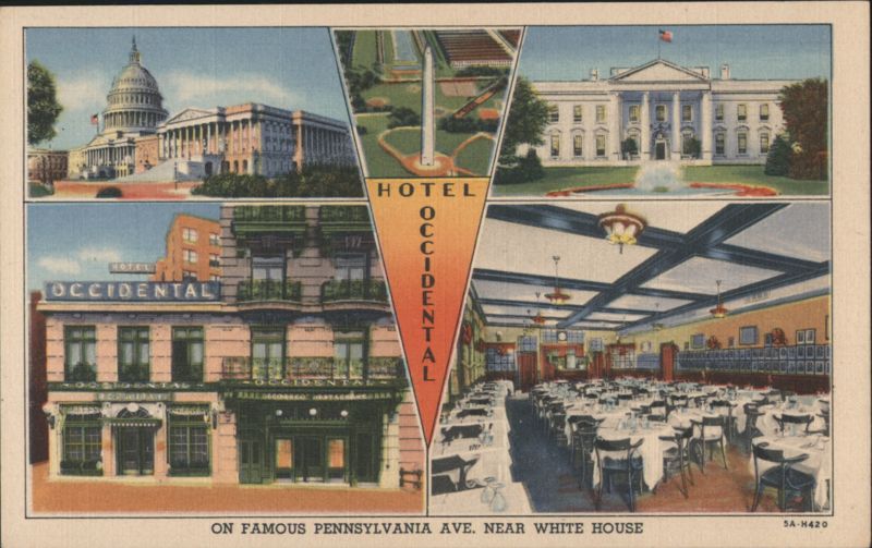 The Occidental Hotel, US Capitol, White House, Washington, DC District of Columbia