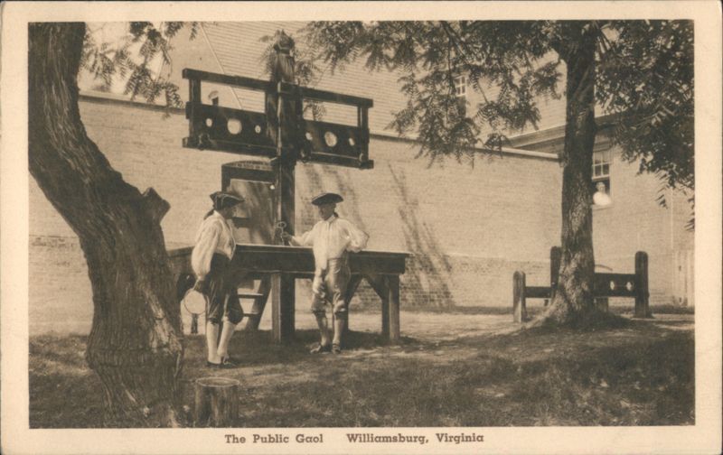 Public Gaol Stocks & Pillory, Williamsburg, Virginia