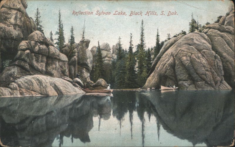 Reflection Sylvan Lake, Black Hills, S. Dak. South Dakota