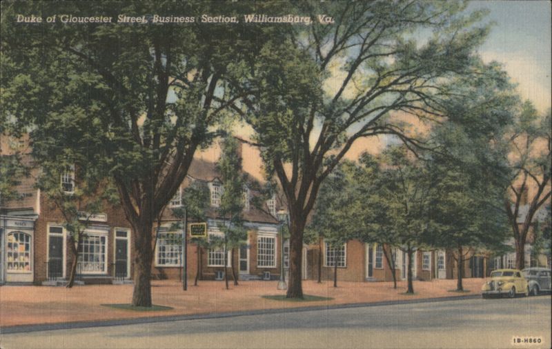 Duke of Gloucester Street, Business Section Williamsburg Virginia