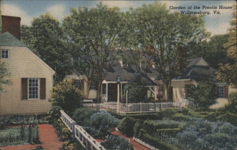 Garden of the Prentis House, Williamsburg, VA Virginia