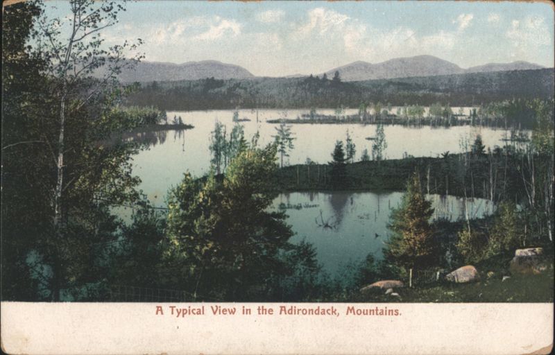 Typical View in the Adirondack Mountains Landscape New York