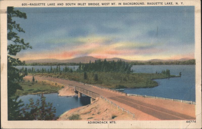 Raquette Lake and South Inlet Bridge, West Mt., NY New York