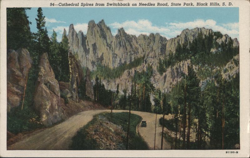 Cathedral Spires from Switchback on Needles Road, Black Hills South Dakota