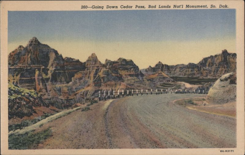Going Down Cedar Pass, Bad Lands Nat'l Monument South Dakota
