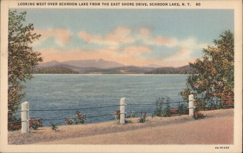 Looking West Over Schroon Lake from East Shore Drive New York