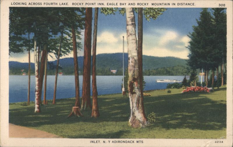 Fourth Lake, Rocky Point Inn, Eagle Bay, Adirondack Mountains Inlet New York
