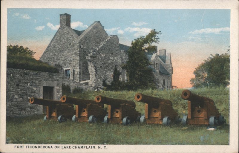 Fort Ticonderoga on Lake Champlain with Cannons New York