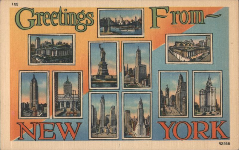 Greetings From New York City Landmarks Collage