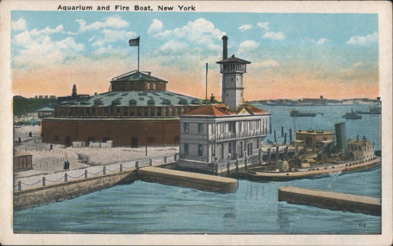 Aquarium and Fire Boat, New York