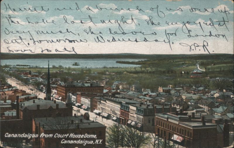 Canandaigua from Court House Dome New York