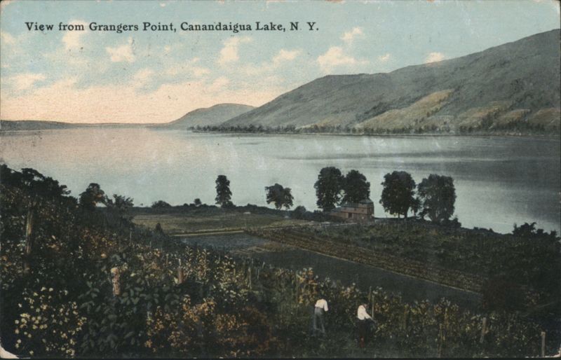 Grangers Point, Canandaigua Lake, Cultivated Fields New York