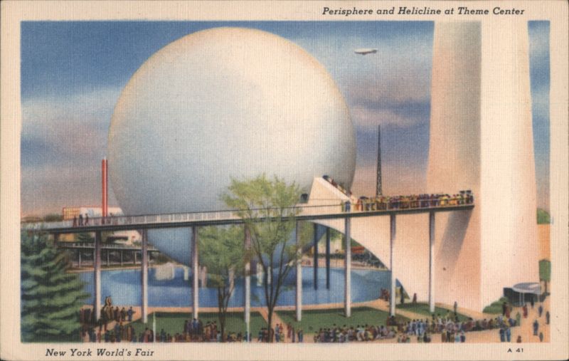 Perisphere and Helicline at Theme Center, New York World's Fair