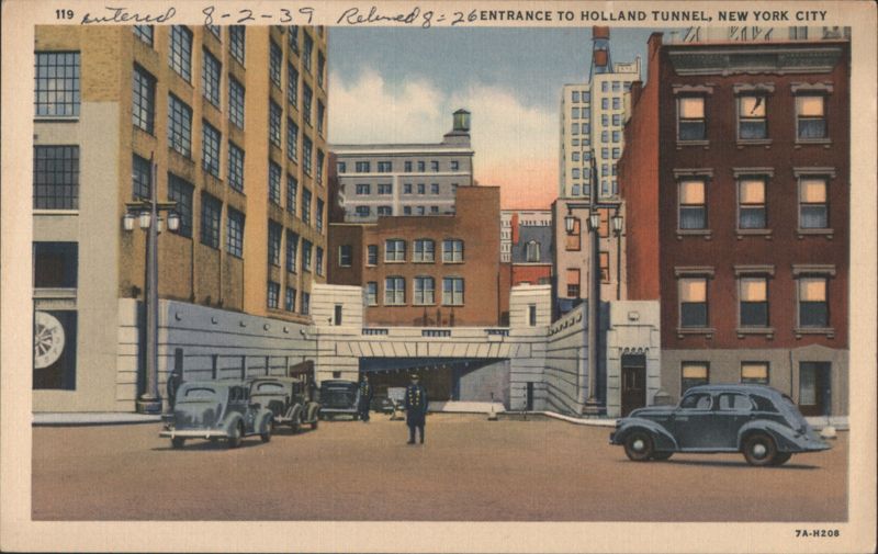 Entrance to Holland Tunnel, New York City