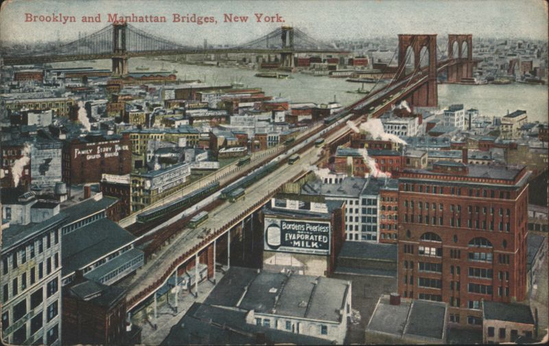 Brooklyn and Manhattan Bridges, New York