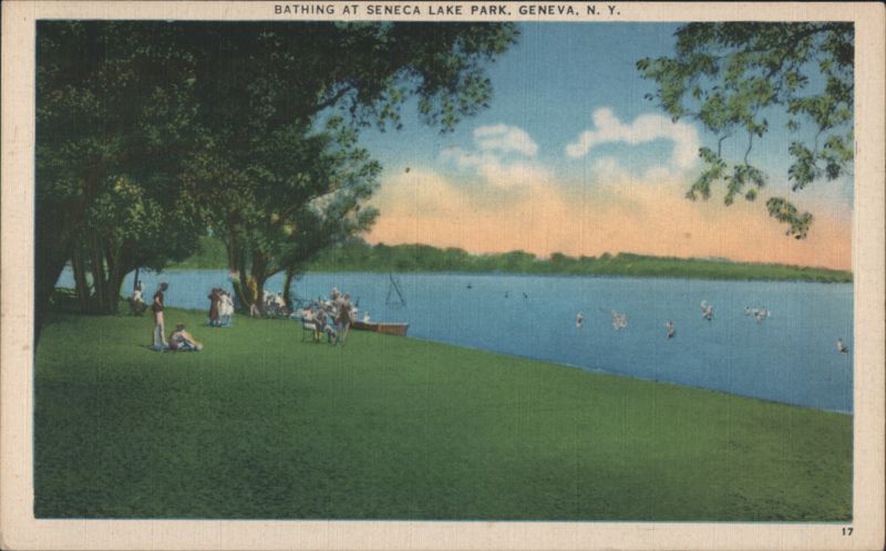 Bathing at Seneca Lake Park, Geneva, NY New York