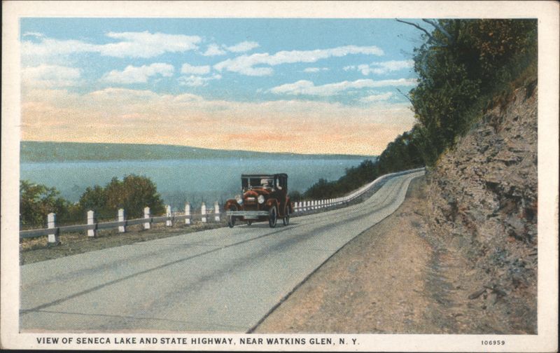 Seneca Lake and State Highway, Watkins Glen New York