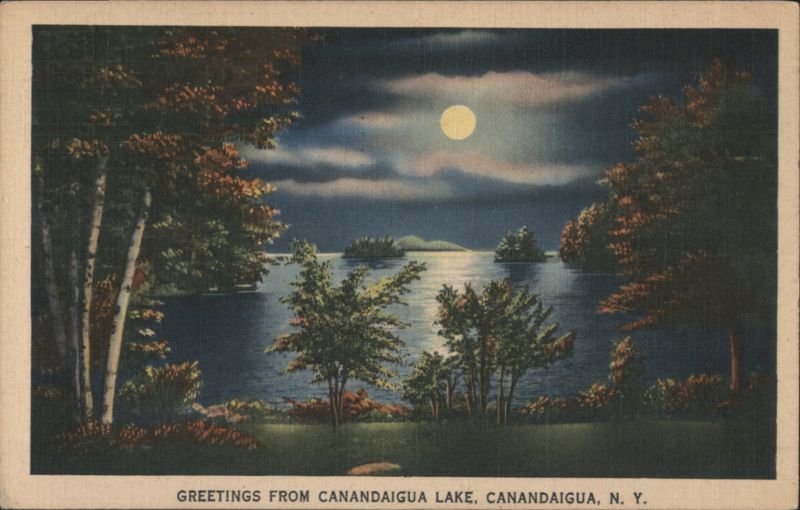 Moonlit Canandaigua Lake, Canandaigua, NY New York