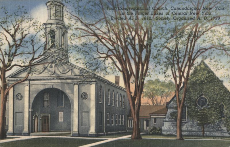 First Congregational Church, Canandaigua, NY, Erected 1812 New York