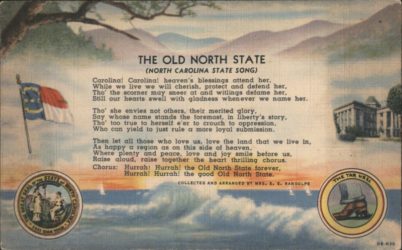 The Old North State, North Carolina State Song Lyrics