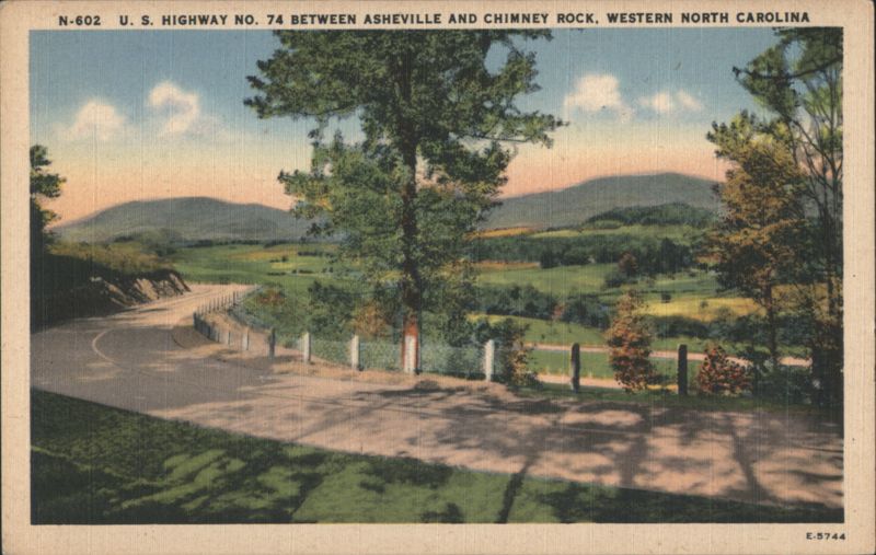 US Highway 74 Between Asheville and Chimney Rock North Carolina