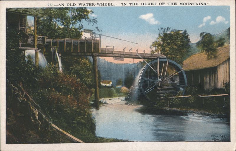 Old Water-Wheel in the Heart of the Mountains Asheville North Carolina